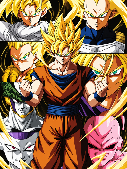 Anime 3D Lenticular Poster Dragon Ball Goku Painting Birthday Gifts 3D Flip Picture Room Decoration Art Mural Home Decor